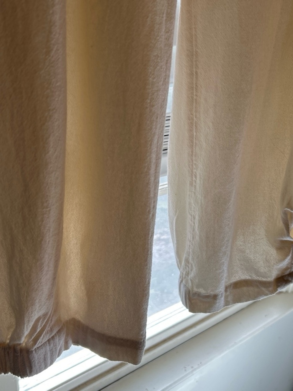 Free People natural beige curtain panel